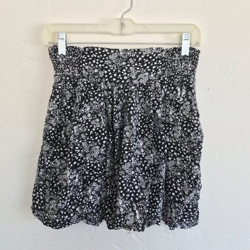 Sensational Collections Printed Smocked Mini Skirt Small